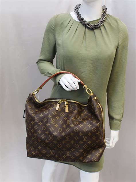 louis vuitton brown monogram canvas sully bag